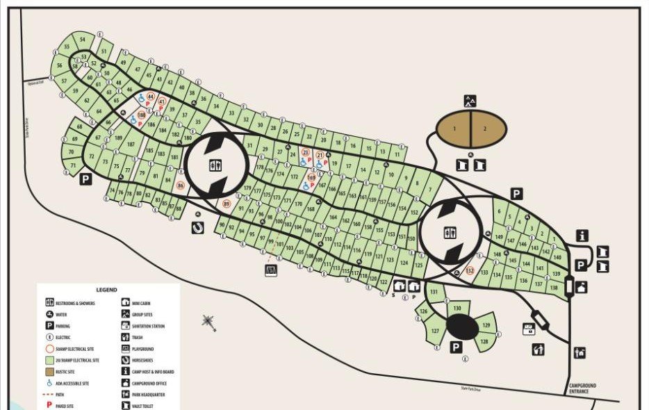 Bay City State Recreation Area campground map