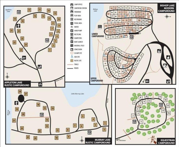 Brighton State Recreation Area campground map