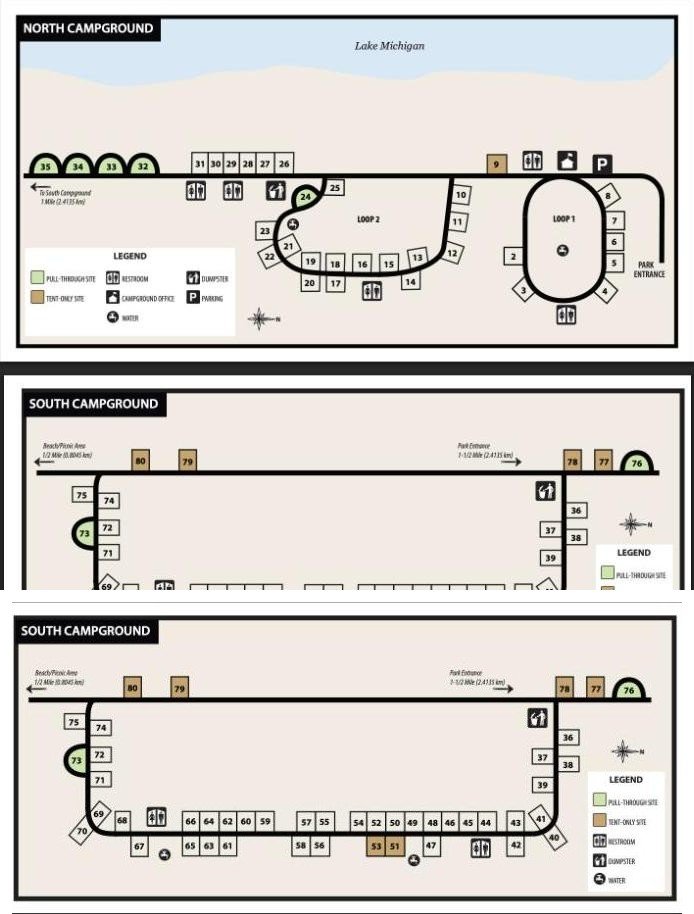 Fisherman's Island State Park campground map