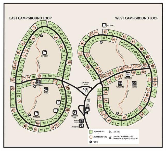 Fort Custer Recreation Area campground map