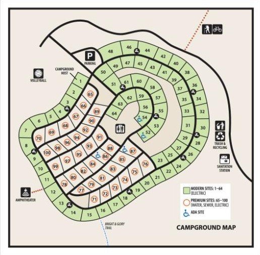 Hartwick Pines State Park campground map