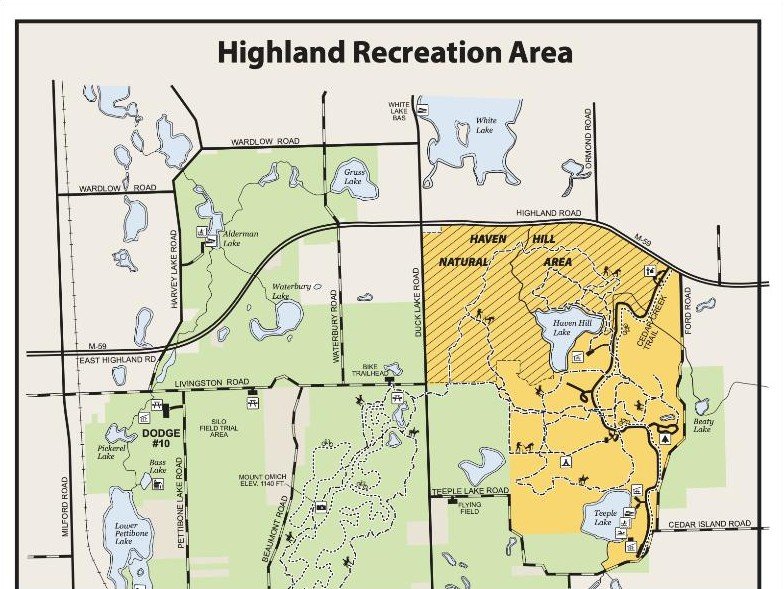Highland State Recreation Area map