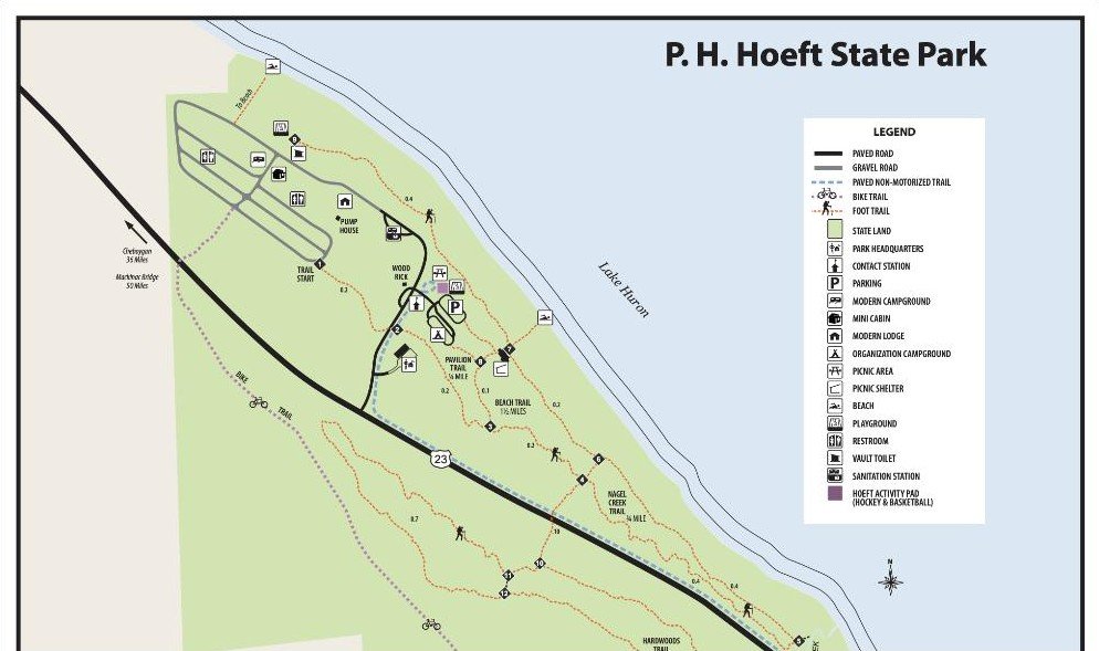 P.H. Hoeft State Park campground map