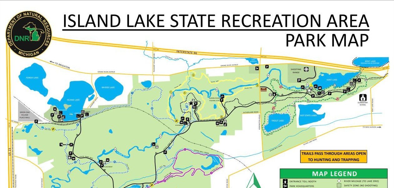 Island Lake State Recreation Area campground map
