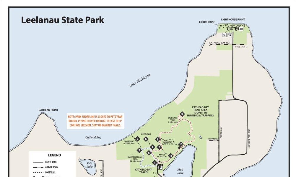Leelanau State Park map
