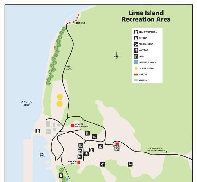 Lime Island Recreation Area map