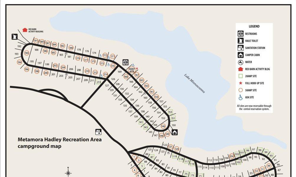 Metamora-Hadley Recreation Area campground map