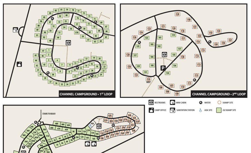 Muskegon State Park campground map