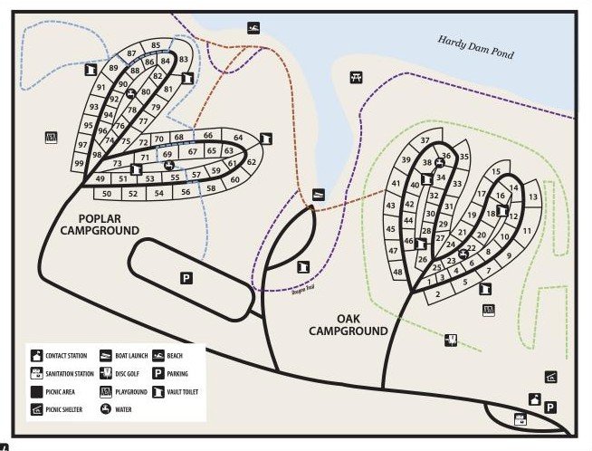 Newaygo State Park campground map