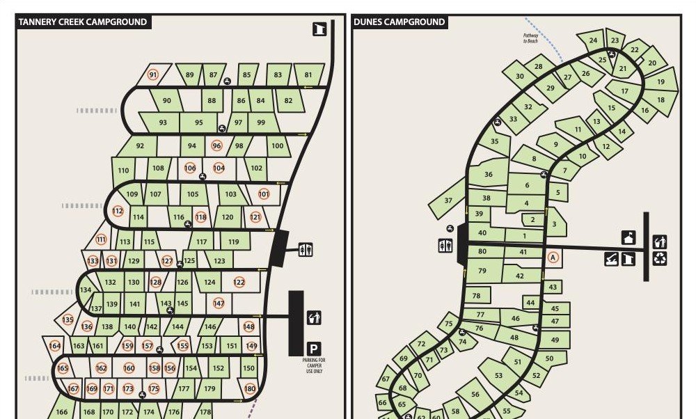 Petoskey State Park campground map