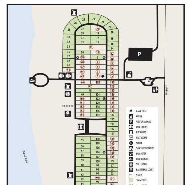 Proud Lake Recreation Area campground map