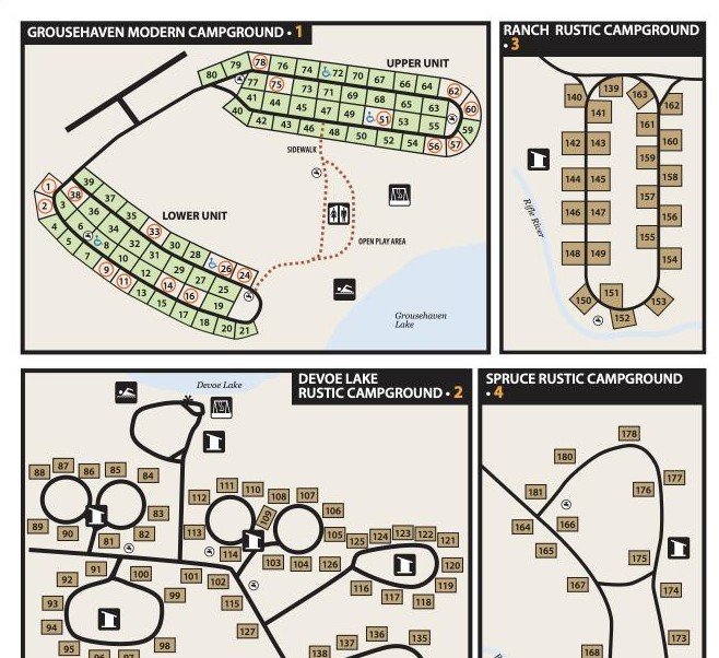 Rifle River Recreation Area campground map