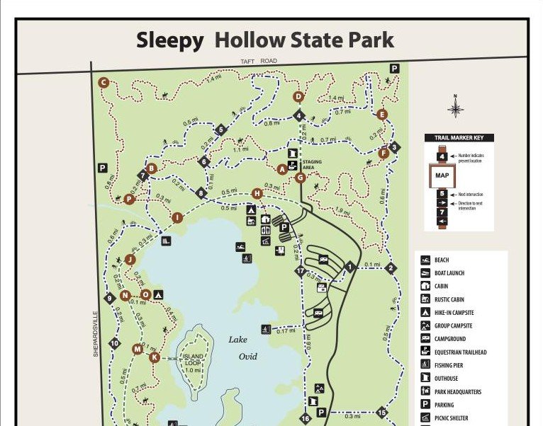 Sleepy Hollow State Park map