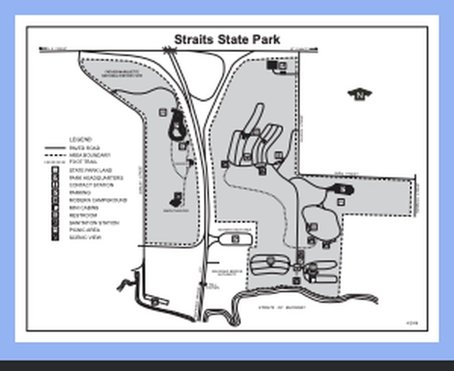 Straits State Park campground map