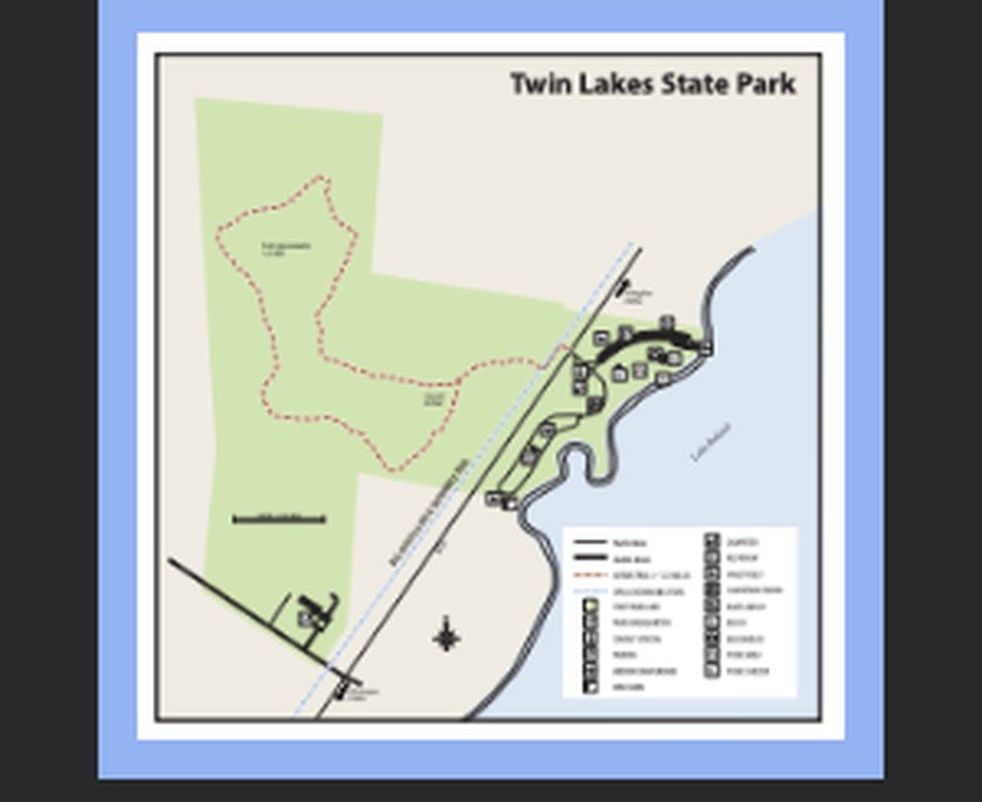 Twin Lakes State Park map