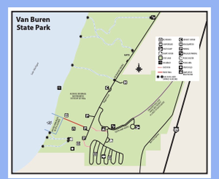 Van Buren State Park campground map
