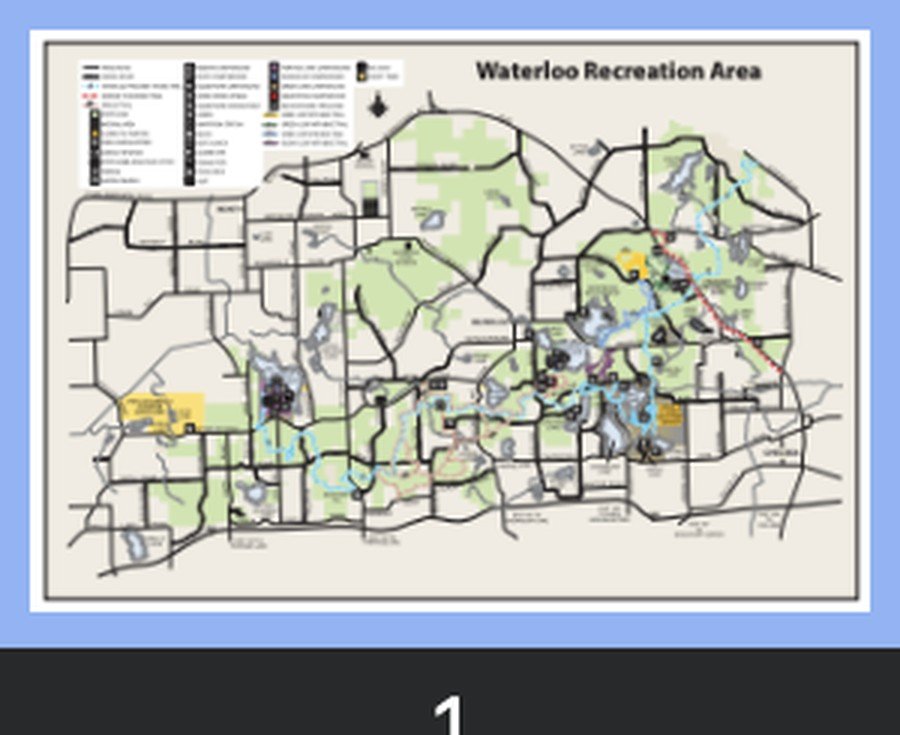 Waterloo Recreation Area map