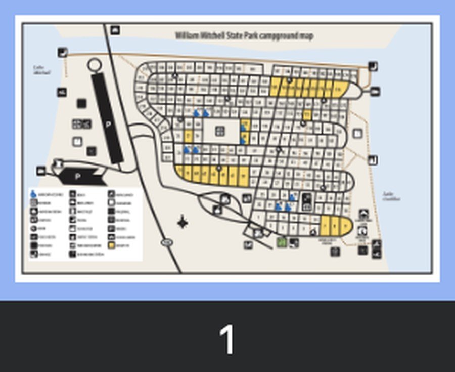 Wm. Mitchell State Park campground map