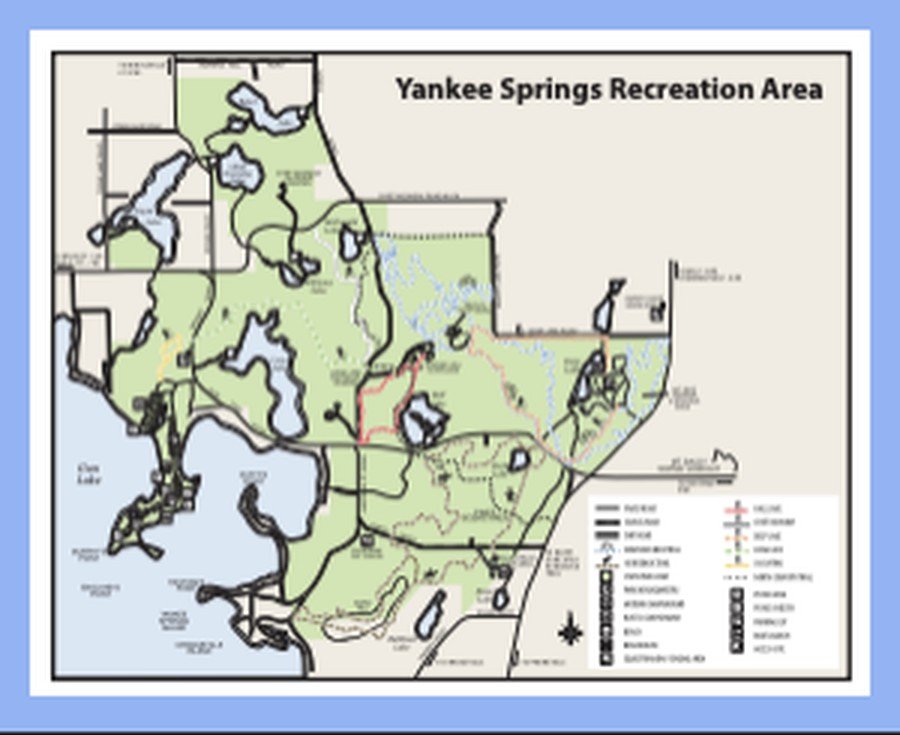 Yankee Springs Recreation Area map